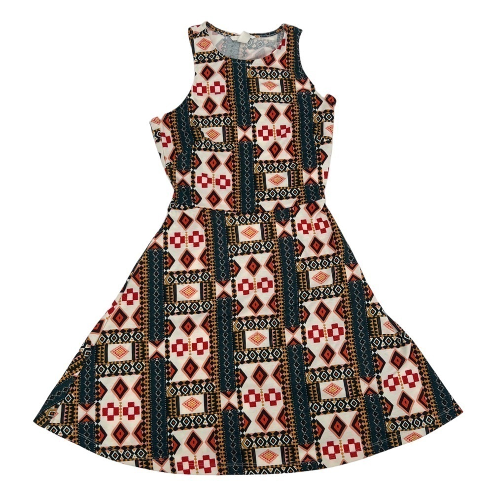 H&M Geometric Tank Cinched Waist Dress Size Small Women’s